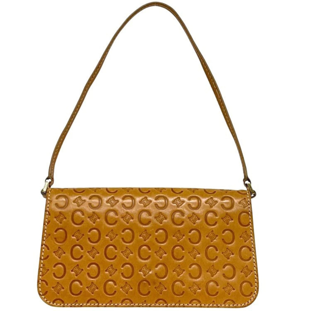 Celine Hobo Bag Beige Macadam Leather Flap Pouch Tan